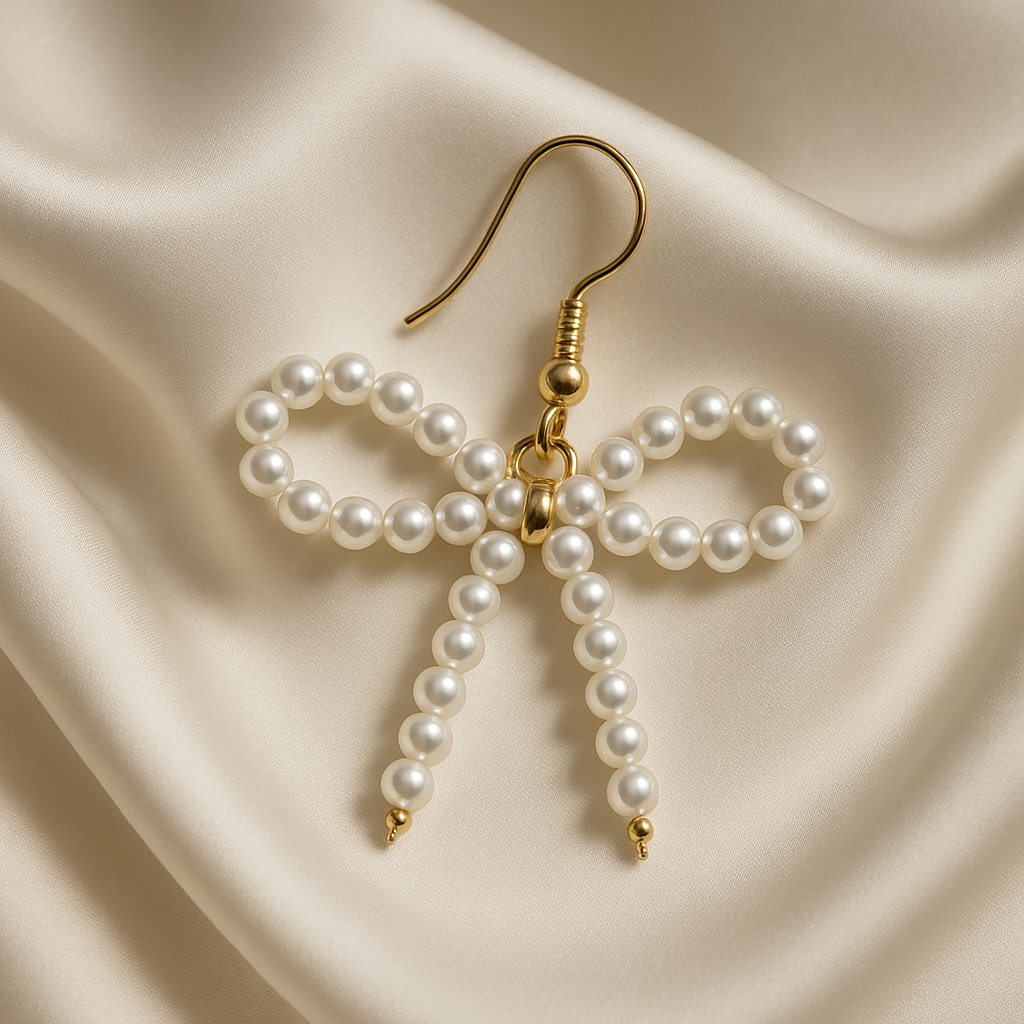 Pearl Bow Earrings
