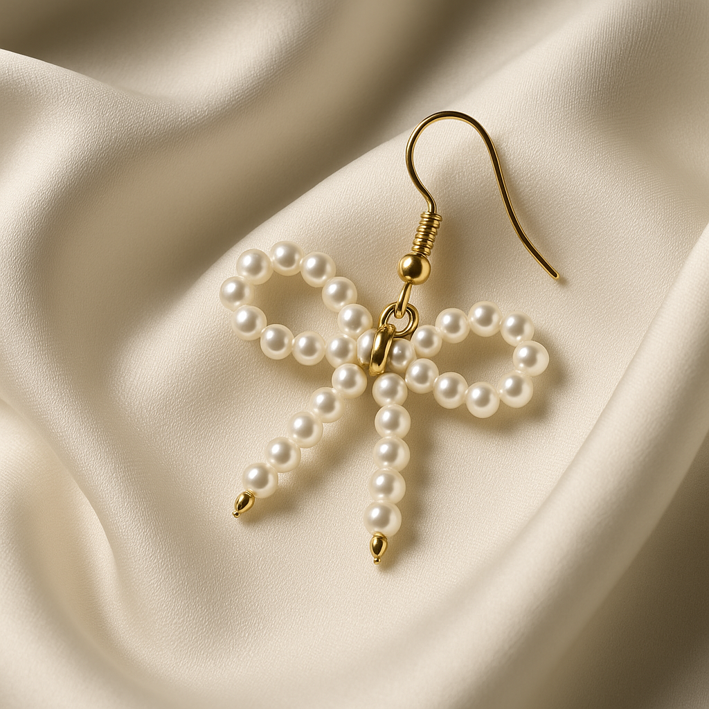 Pearl Bow Earrings