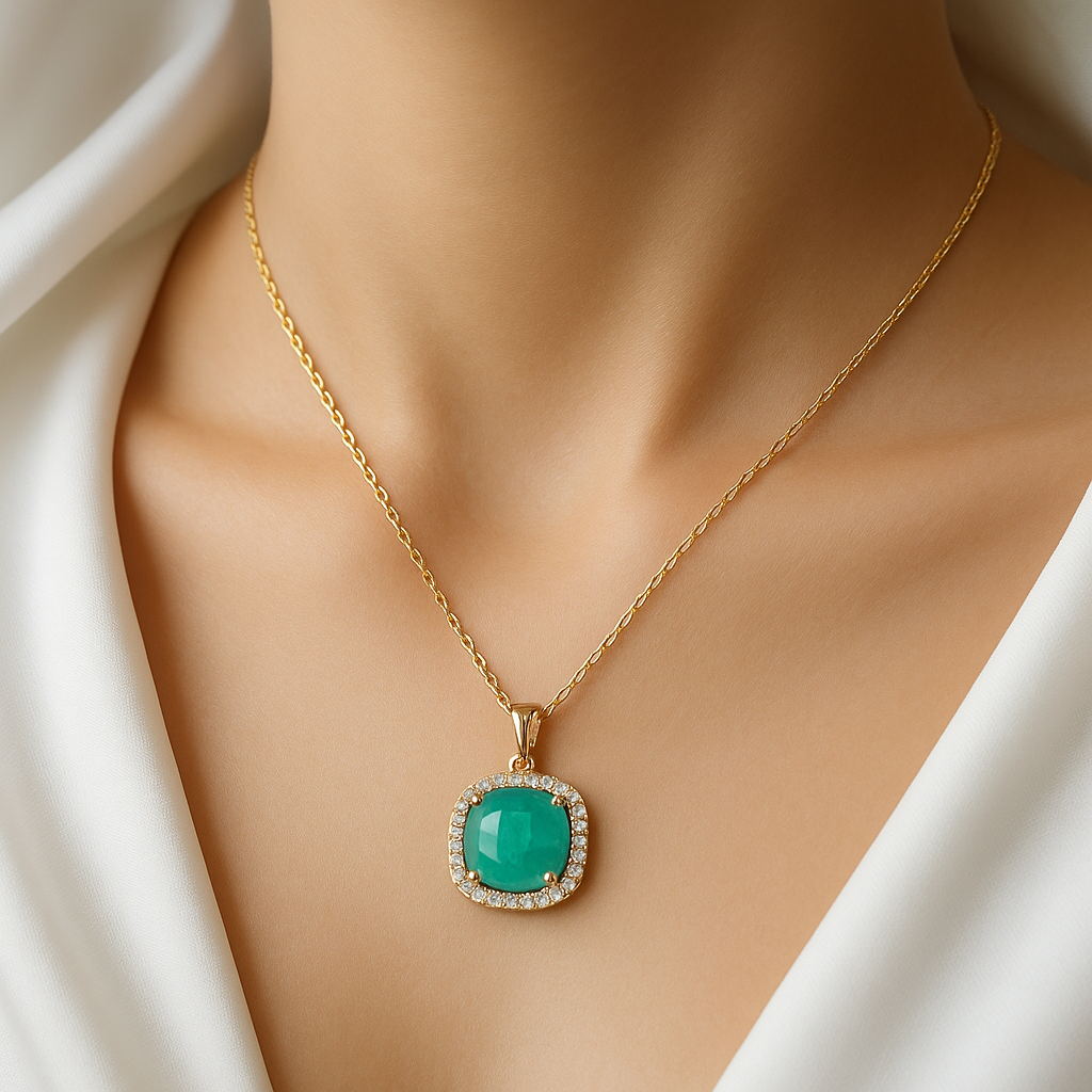 Emerald Crystal Stone Necklace