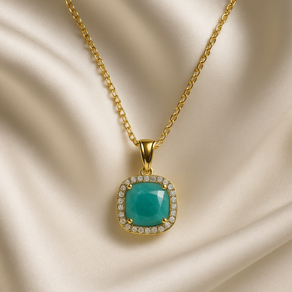 Emerald Crystal Stone Necklace