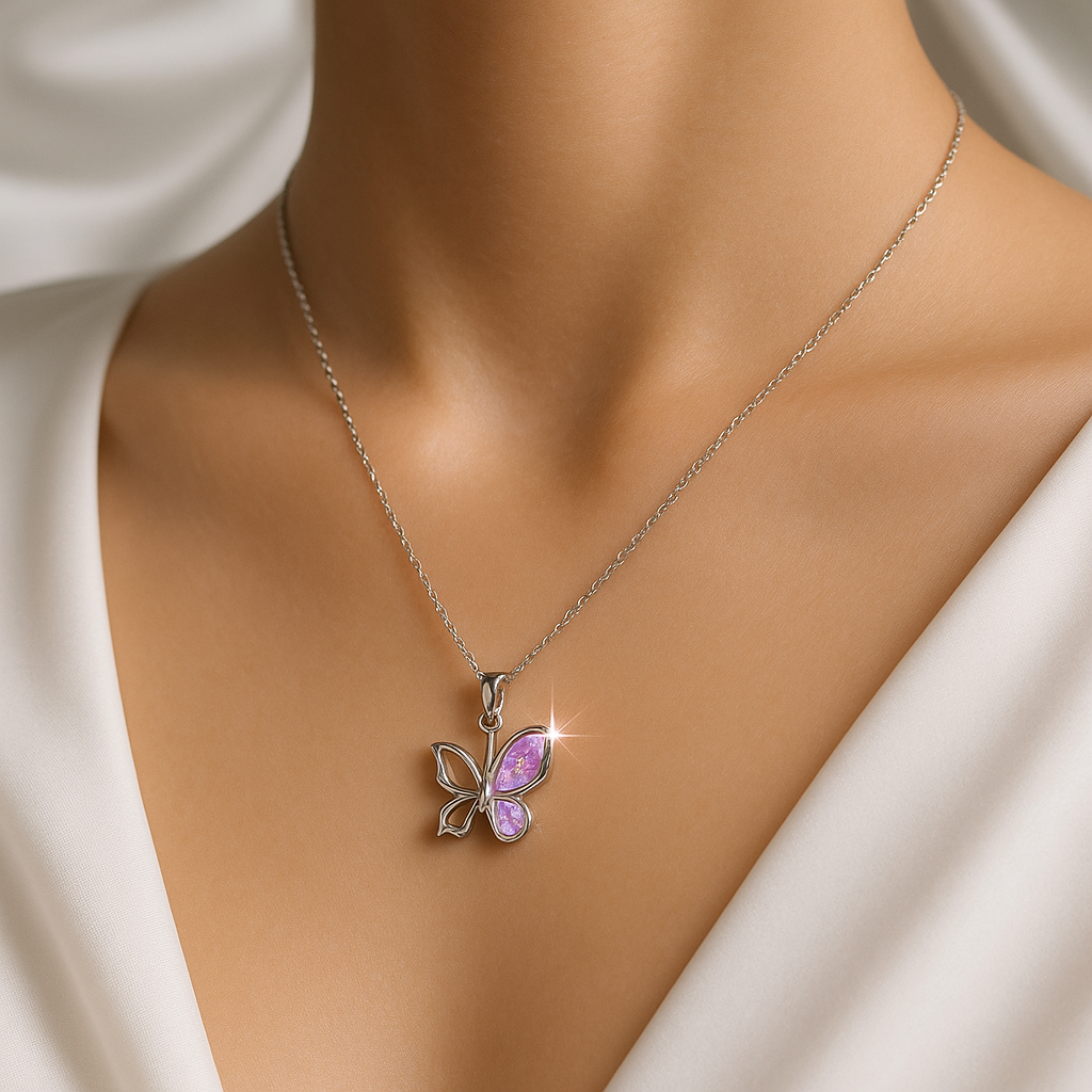 Butterfly Enamel Pendant