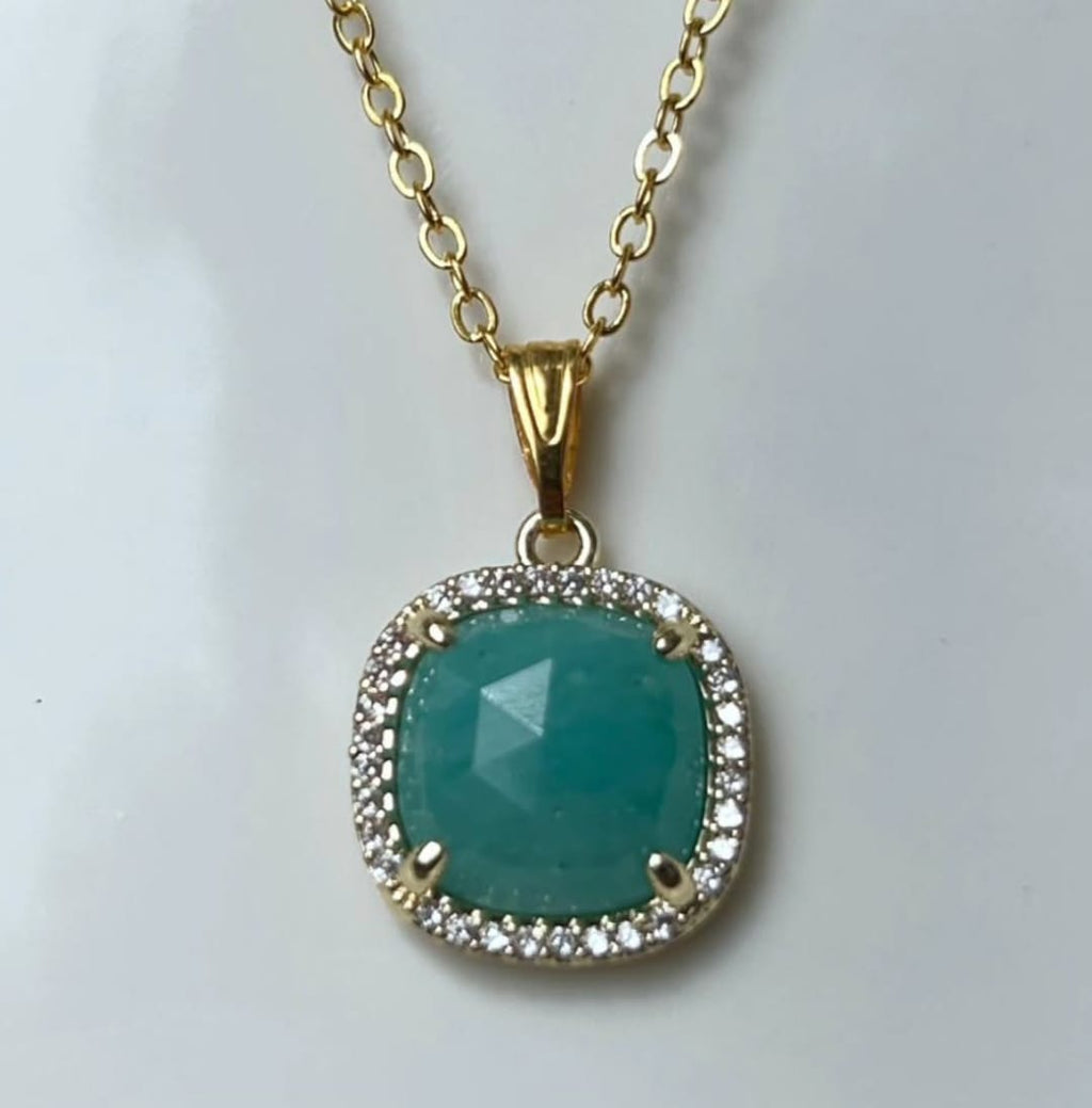 Emerald Crystal Stone Necklace
