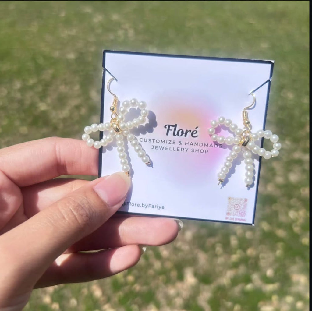 Pearl Bow Earrings