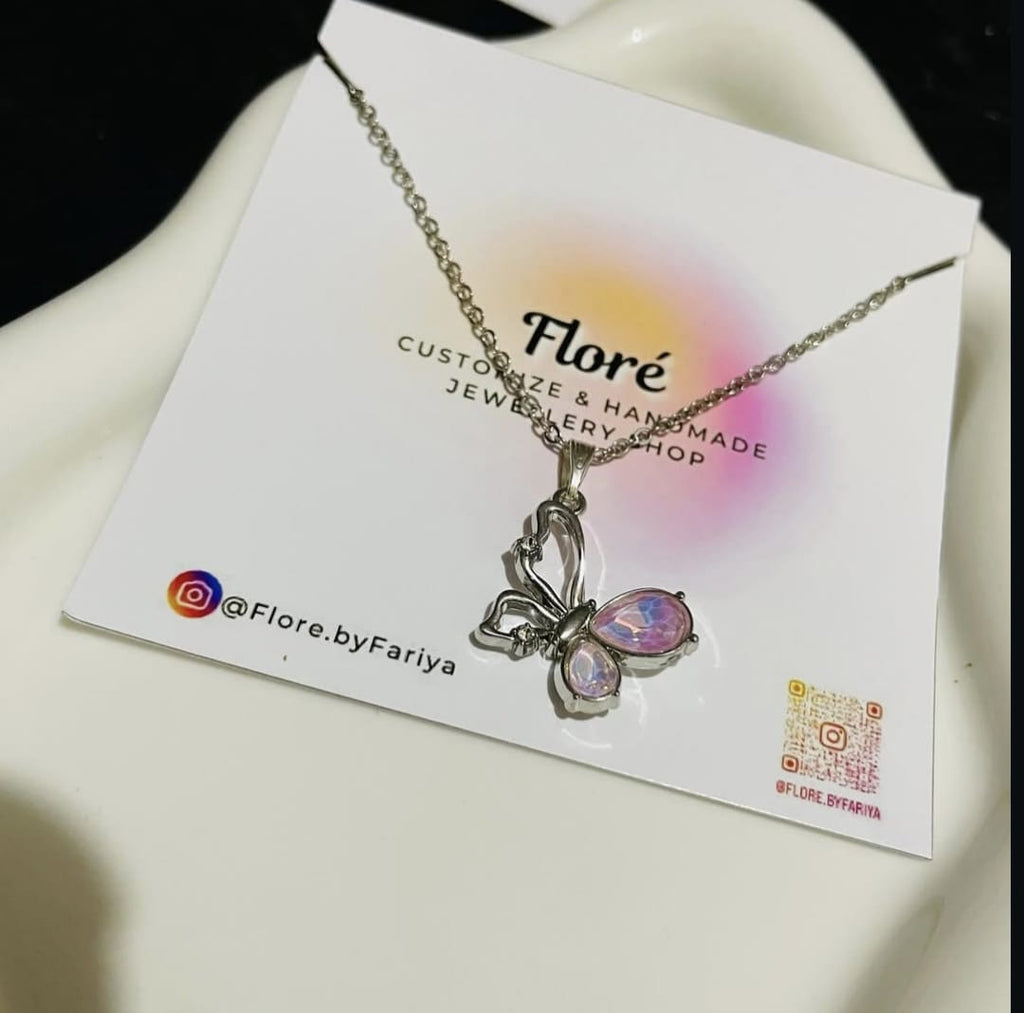 Butterfly Enamel Pendant