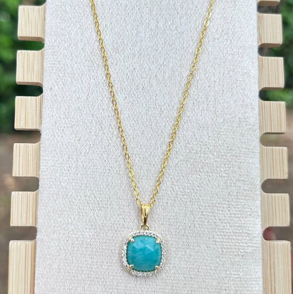 Emerald Crystal Stone Necklace