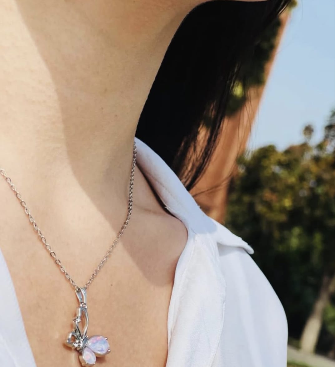 Butterfly Enamel Pendant